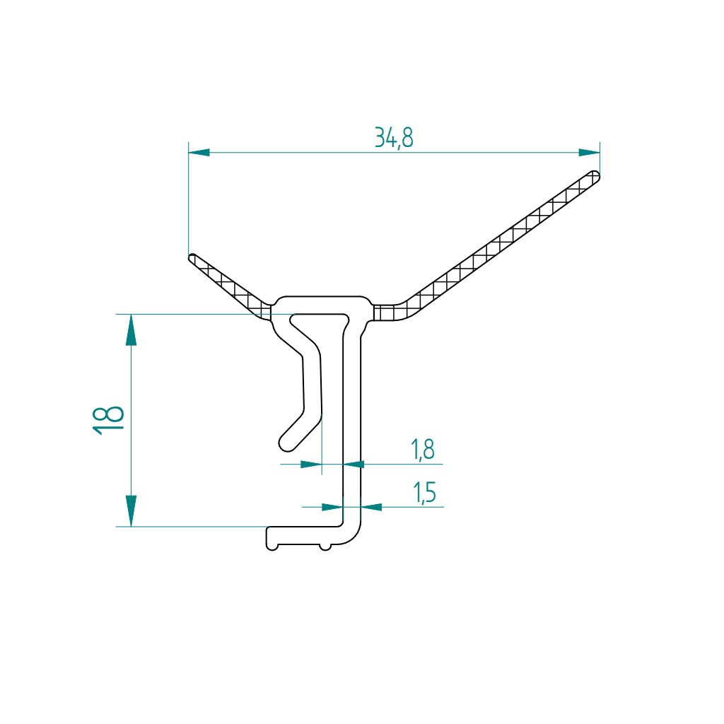 Уплътнение за вертикал V16+20 L=2.260